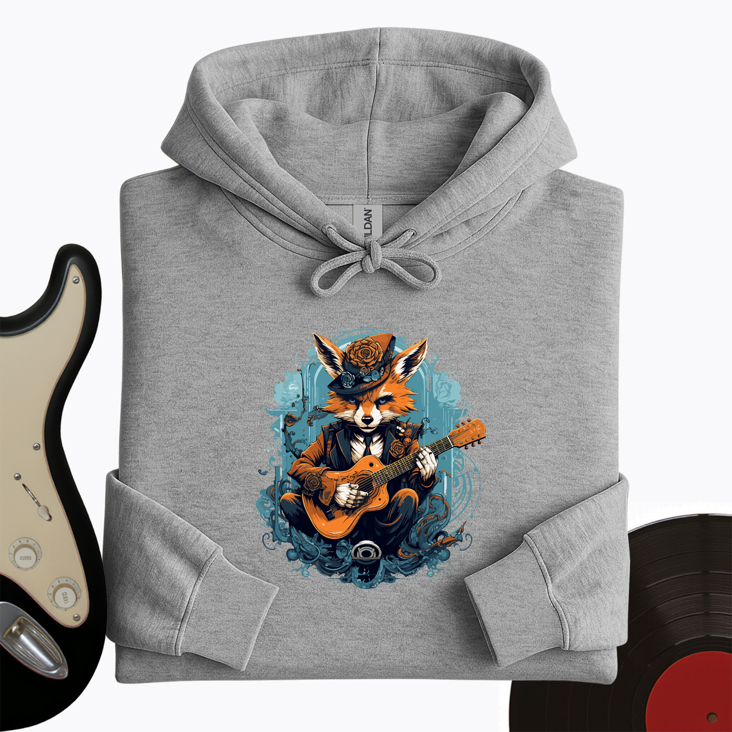 Fox Playing Guitar Hoodie