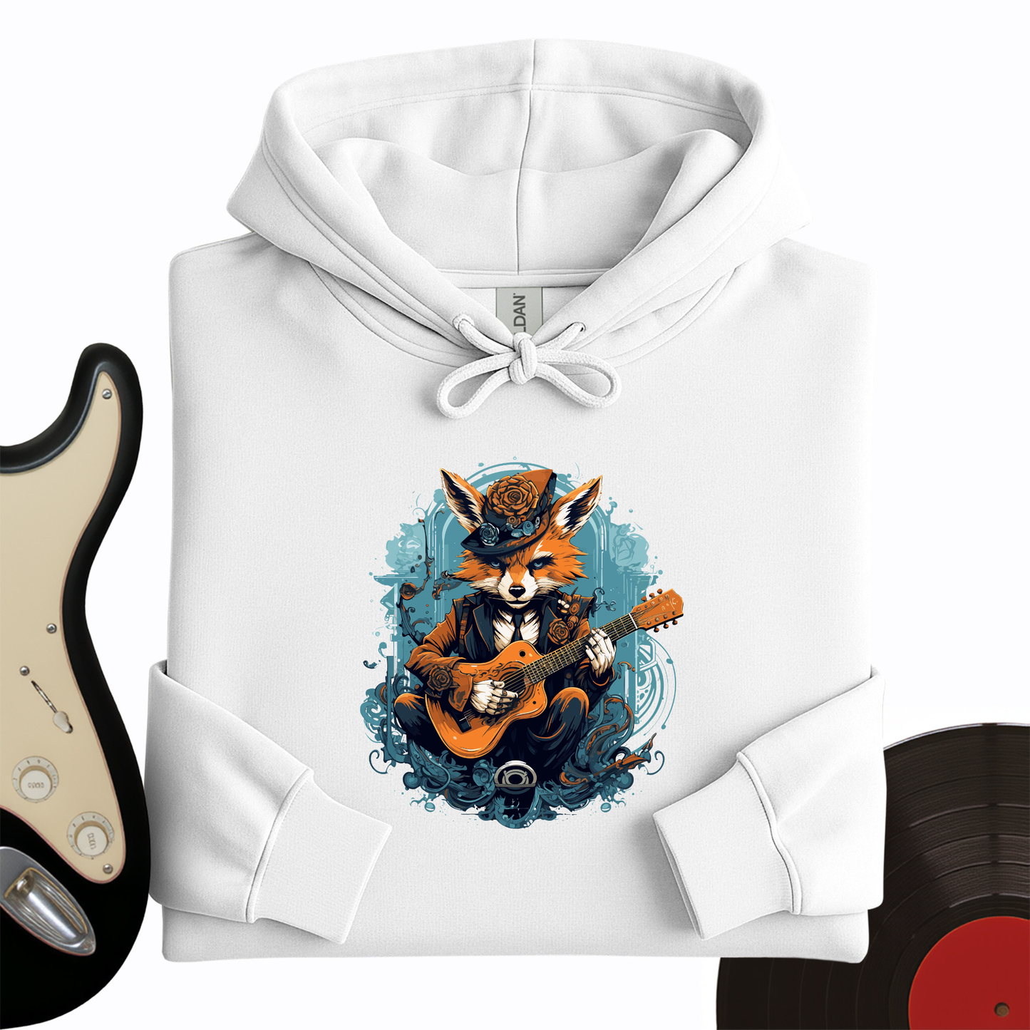 Fox Playing Guitar Hoodie