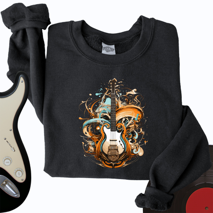 Guitar Steampunk Crewneck