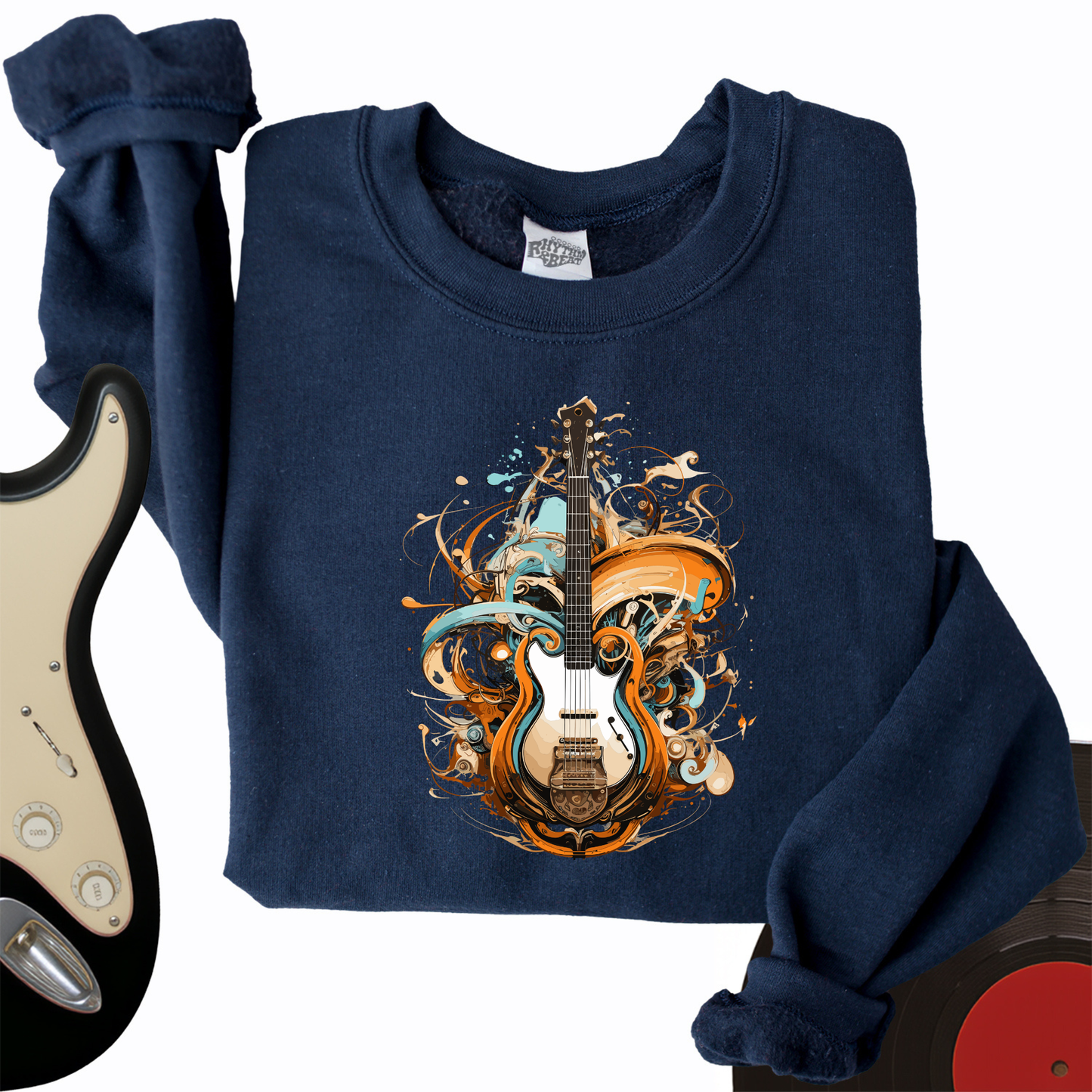 Guitar Steampunk Crewneck