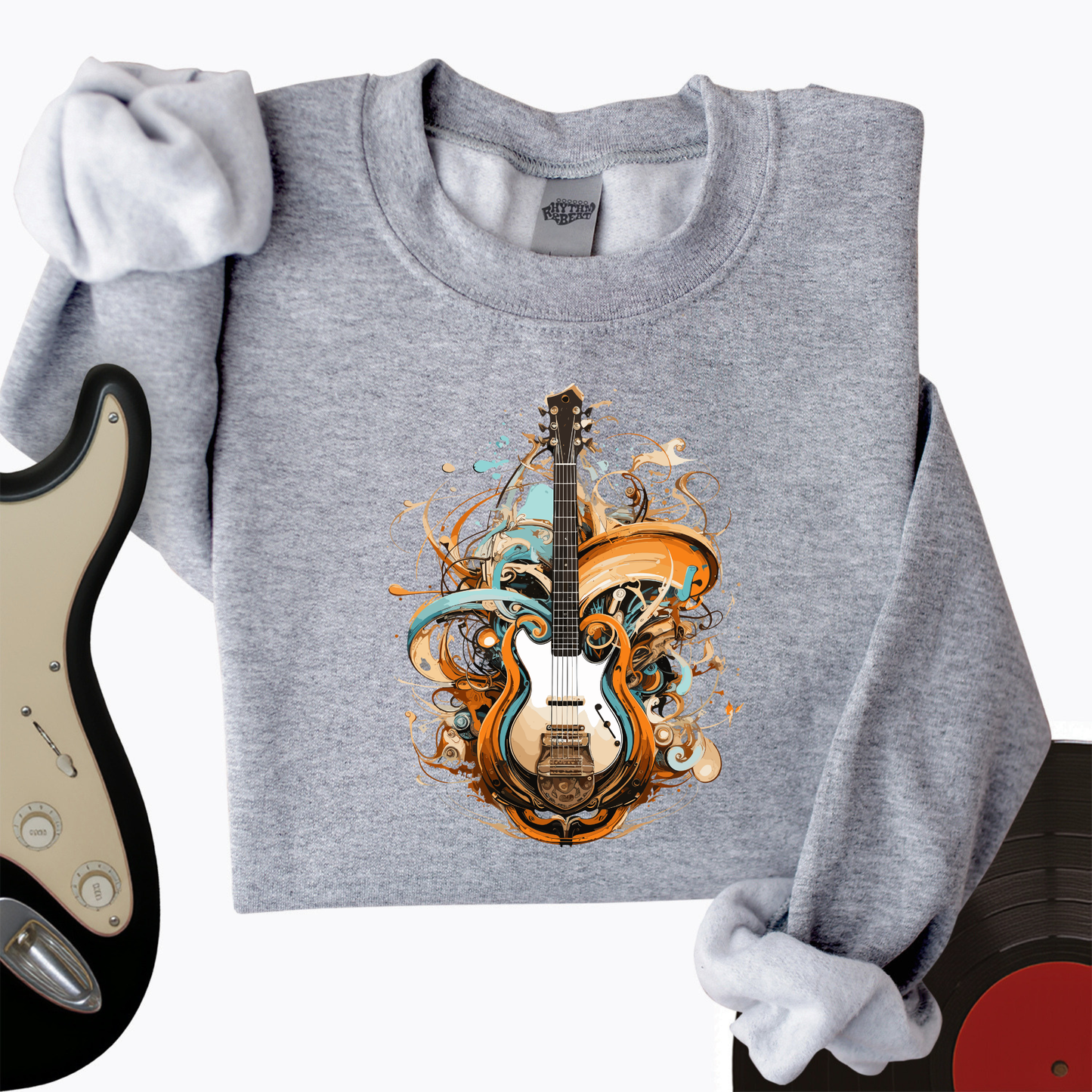 Guitar Steampunk Crewneck