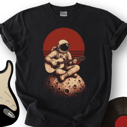 Astronaut Moon Guitar T-Shirt