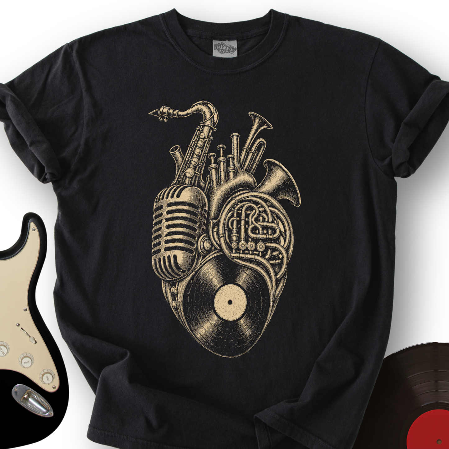 Brass Heart Vinyl T-Shirt
