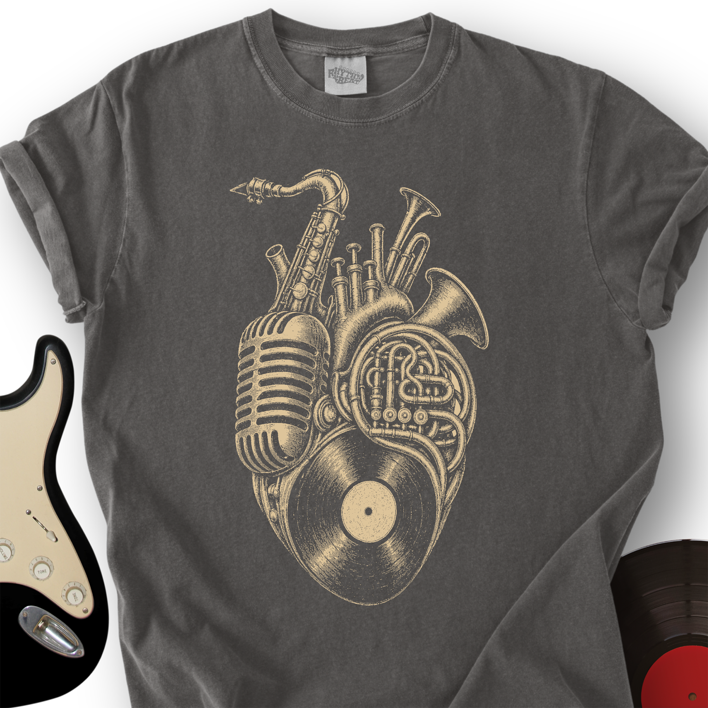 Brass Heart Vinyl T-Shirt