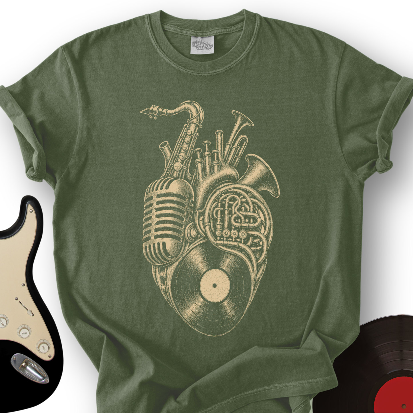 Brass Heart Vinyl T-Shirt
