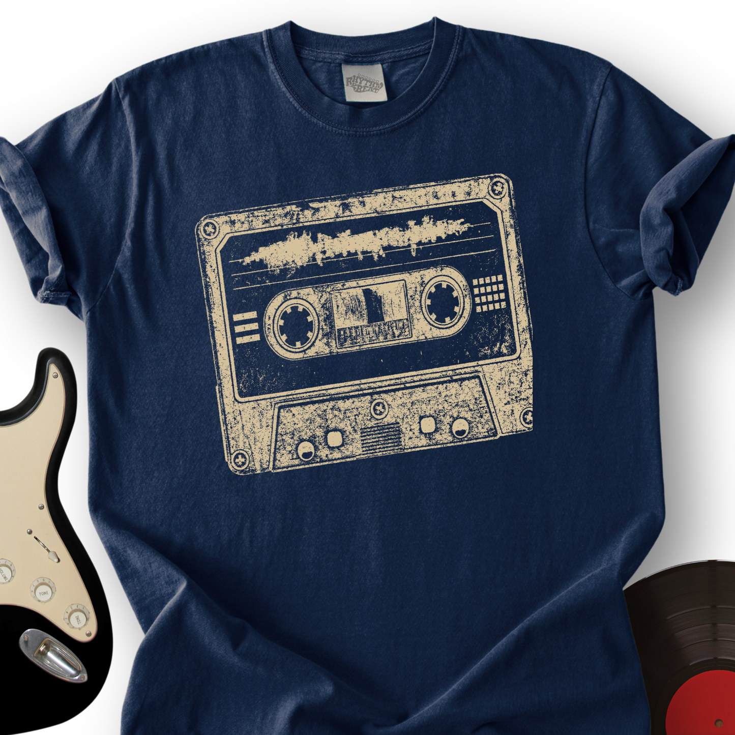 Cassette Grunge Stamp T-Shirt