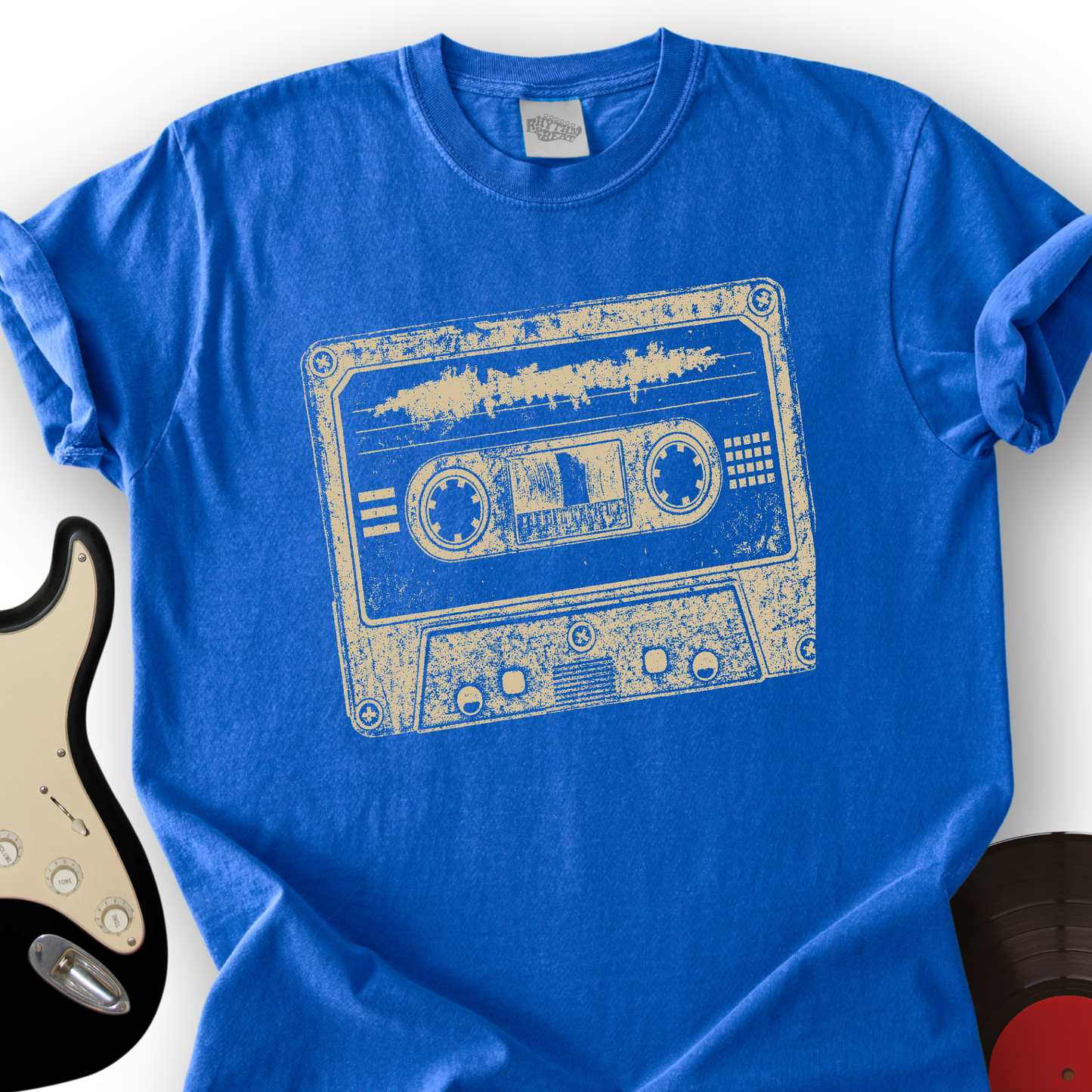 Cassette Grunge Stamp T-Shirt
