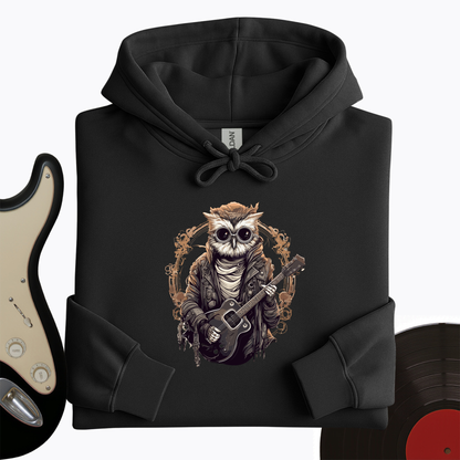 Owl Playing Guitar Hoodie