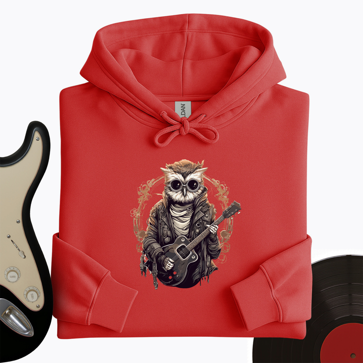 Owl Playing Guitar Hoodie