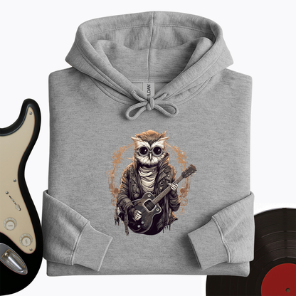 Owl Playing Guitar Hoodie