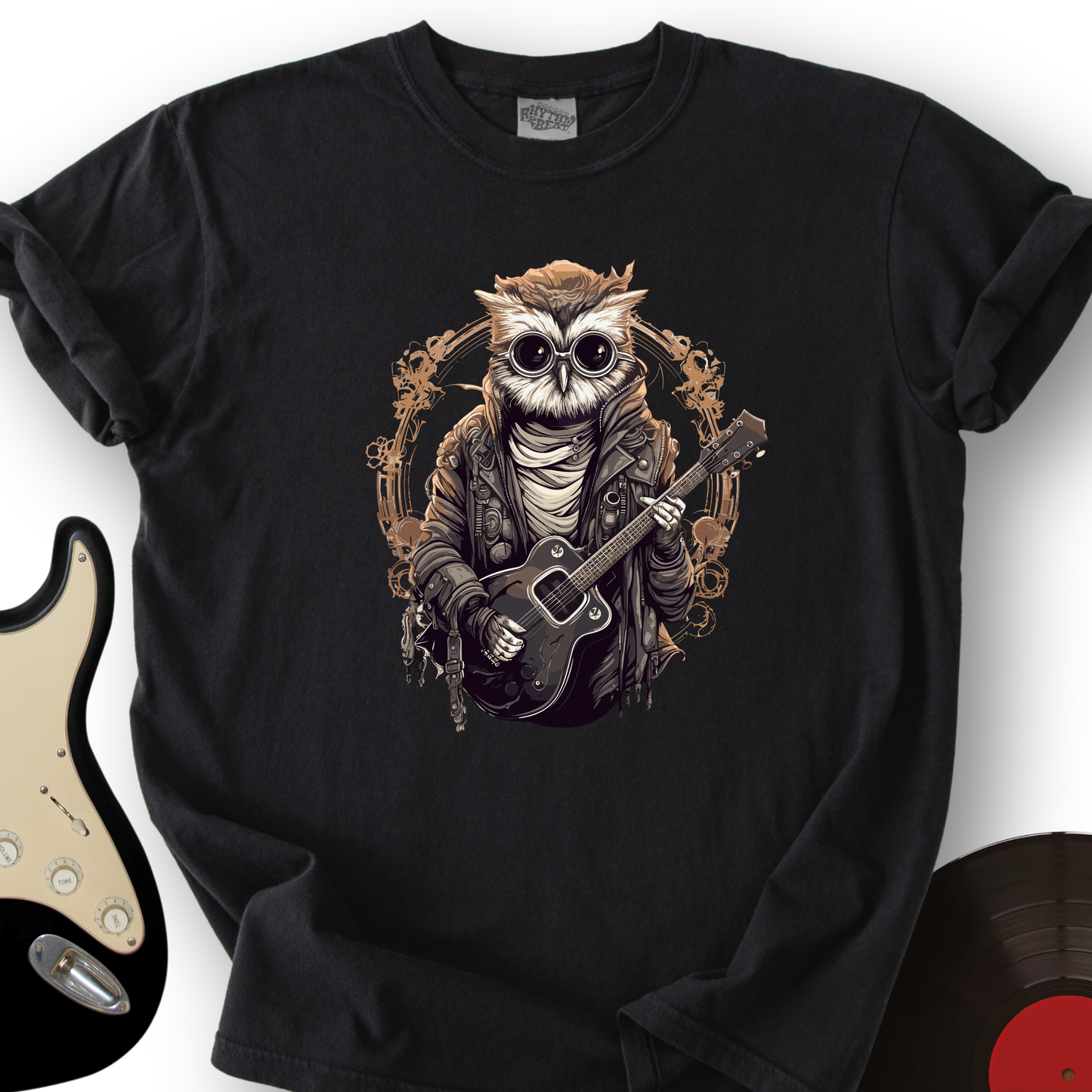 Owl Playing Guitar T-Shirt