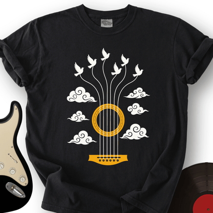 Guitar Doves Sky T-Shirt