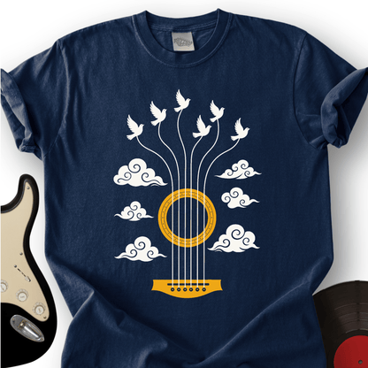 Guitar Doves Sky T-Shirt