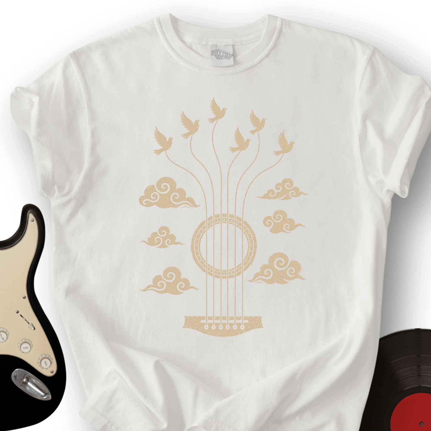 Guitar Doves Sky T-Shirt