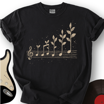 Music Notes Leaves T-Shirt
