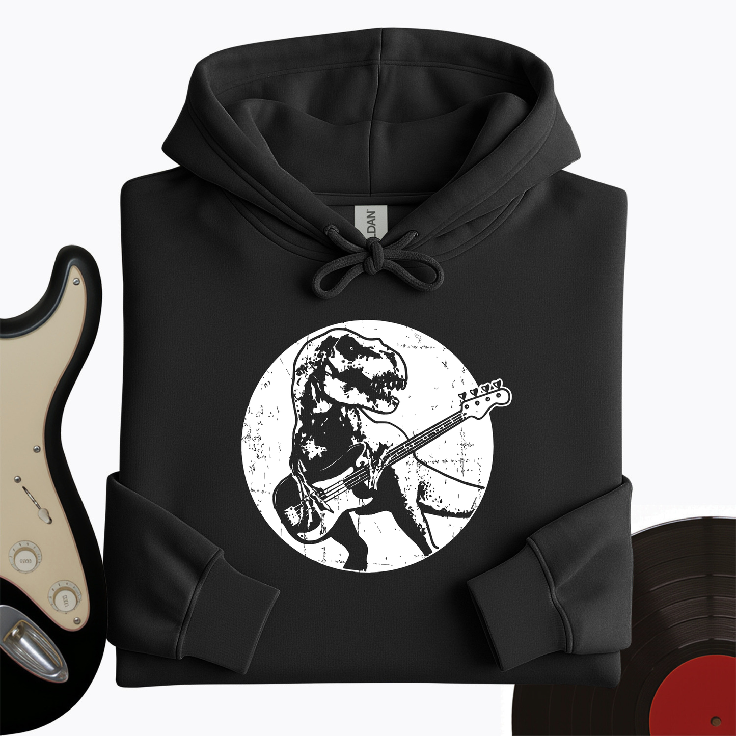 Dinos Playing Guitar Hoodie
