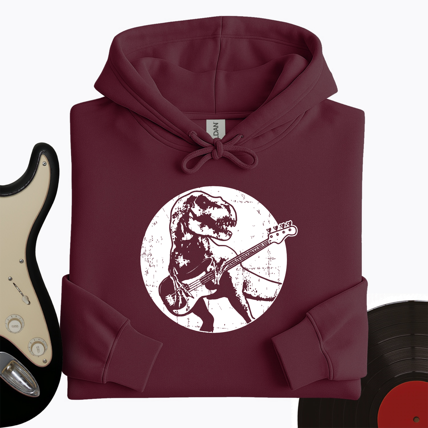 Dinos Playing Guitar Hoodie