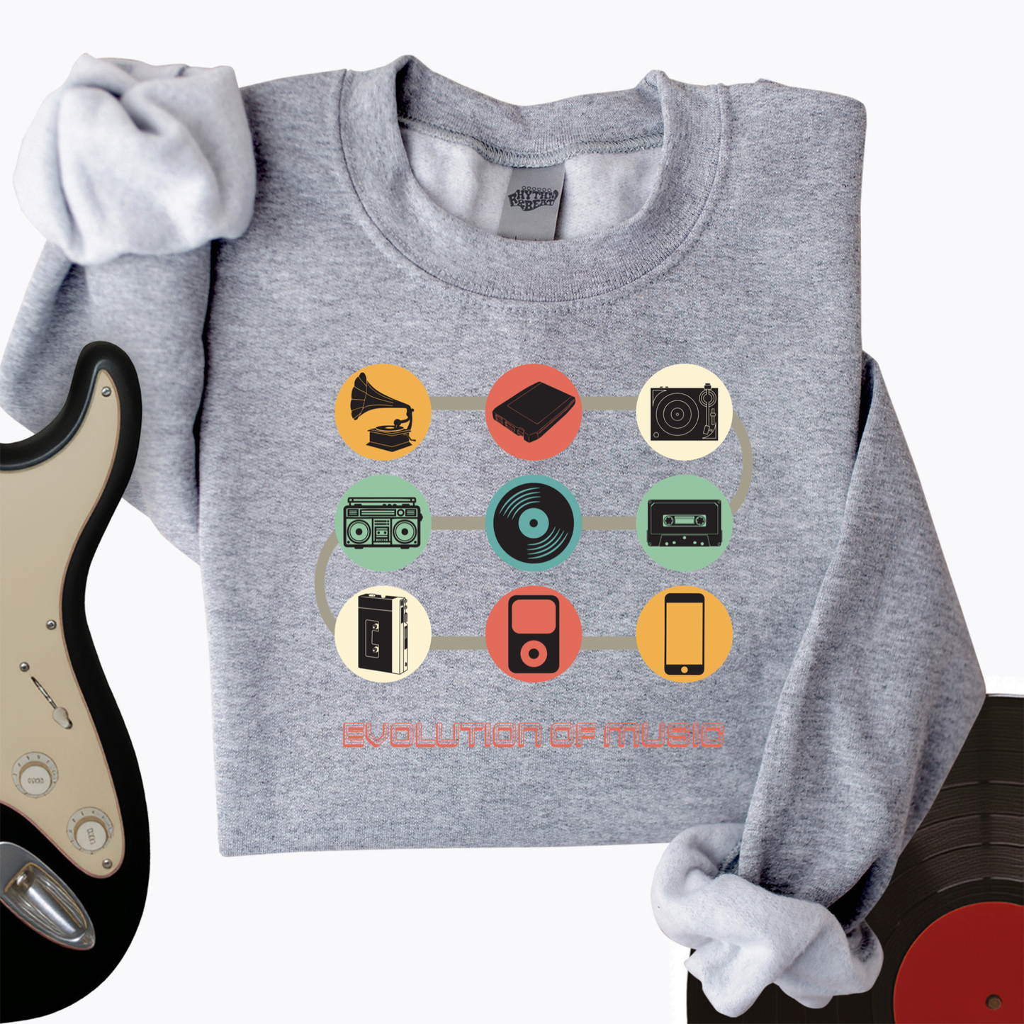 Evolution of Music Crewneck