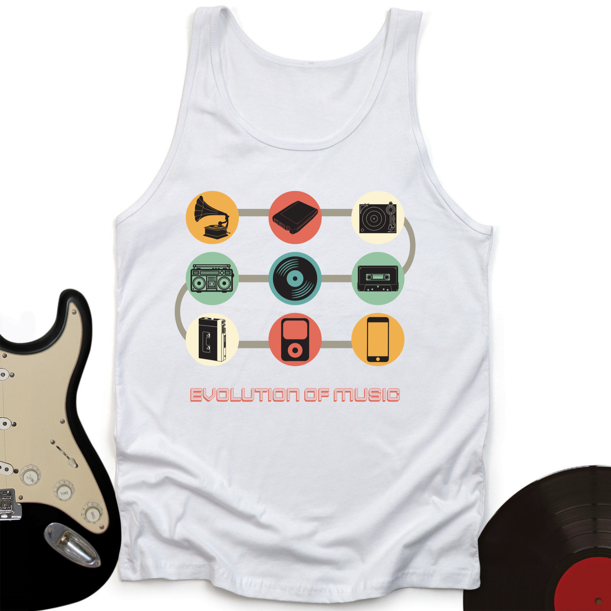 Evolution of Music Tank Top