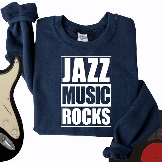 Jazz Music Rocks Crewneck