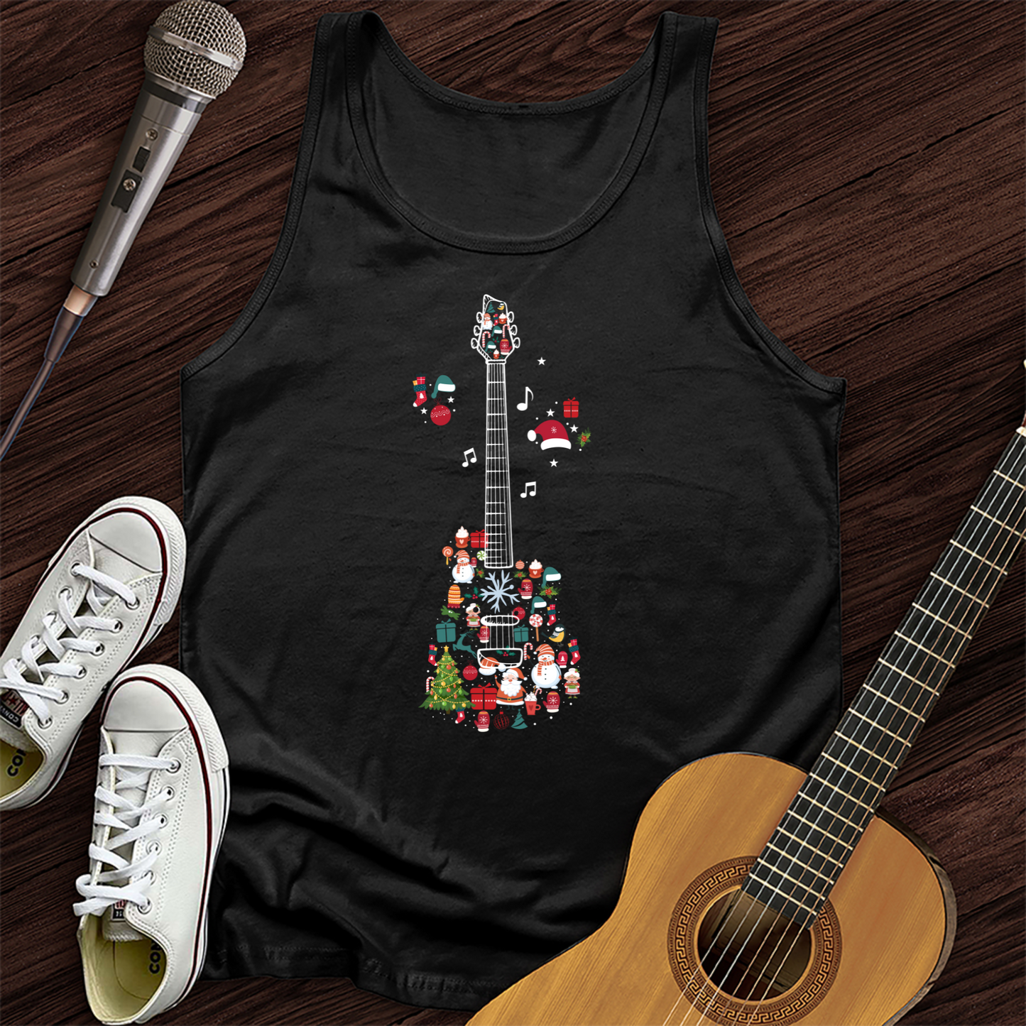 Guitar Christmas Tank Top