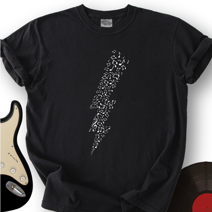 Lightening Bolt Music Note T-Shirt