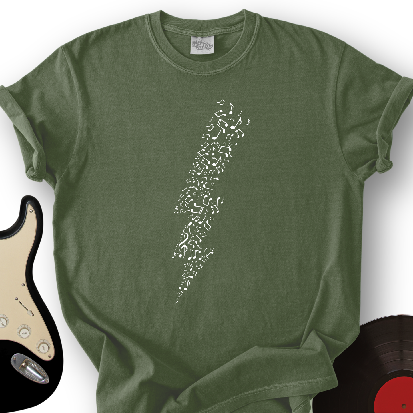 Lightening Bolt Music Note T-Shirt