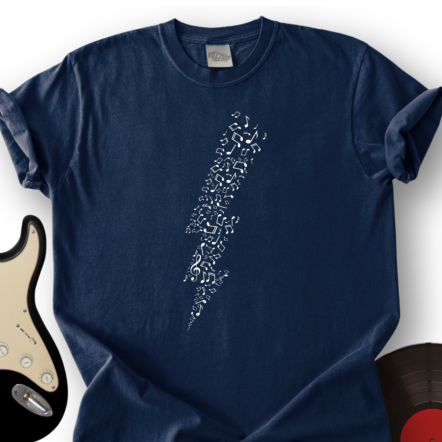 Lightening Bolt Music Note T-Shirt