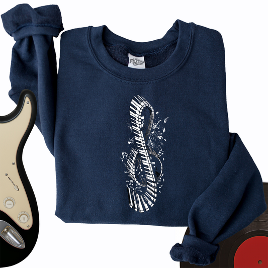 Piano Treble Clef Crewneck