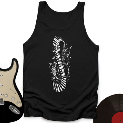 Piano Treble Clef Tank Top
