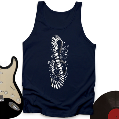 Piano Treble Clef Tank Top