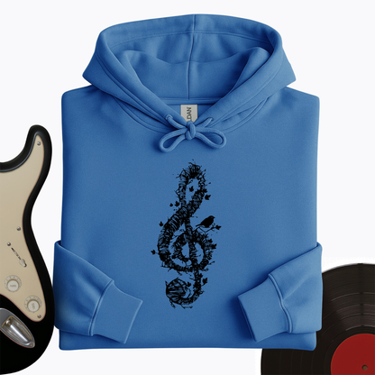 Treble Clef Bird Hoodie
