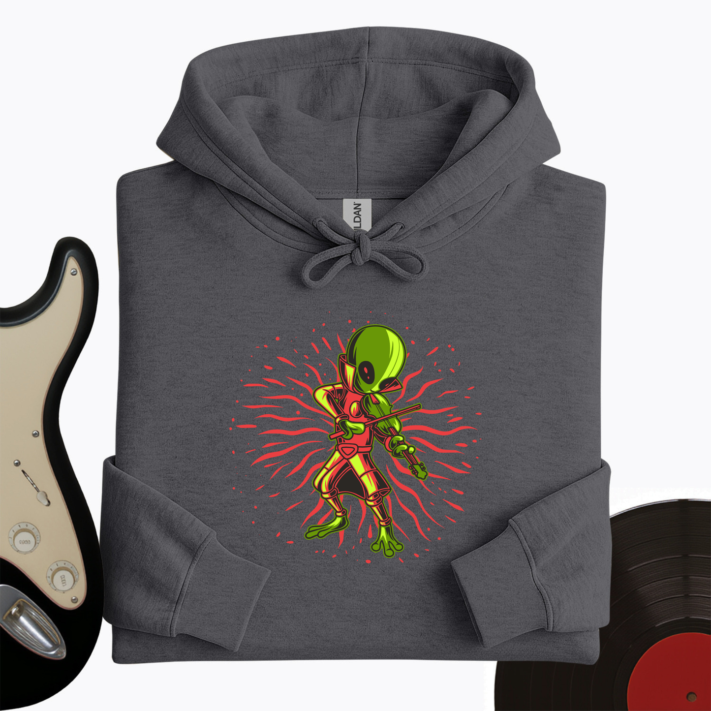 Alien Playing Violin Hoodie