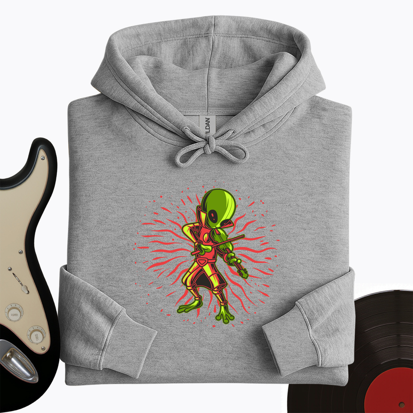 Alien Playing Violin Hoodie