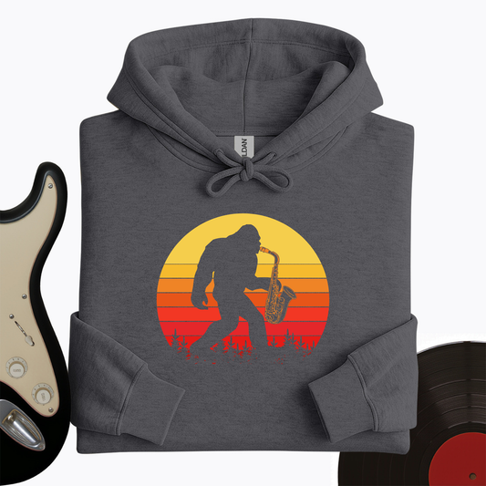 BigFoot Playing Sax Hoodie