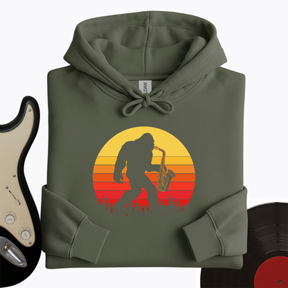 BigFoot Playing Sax Hoodie