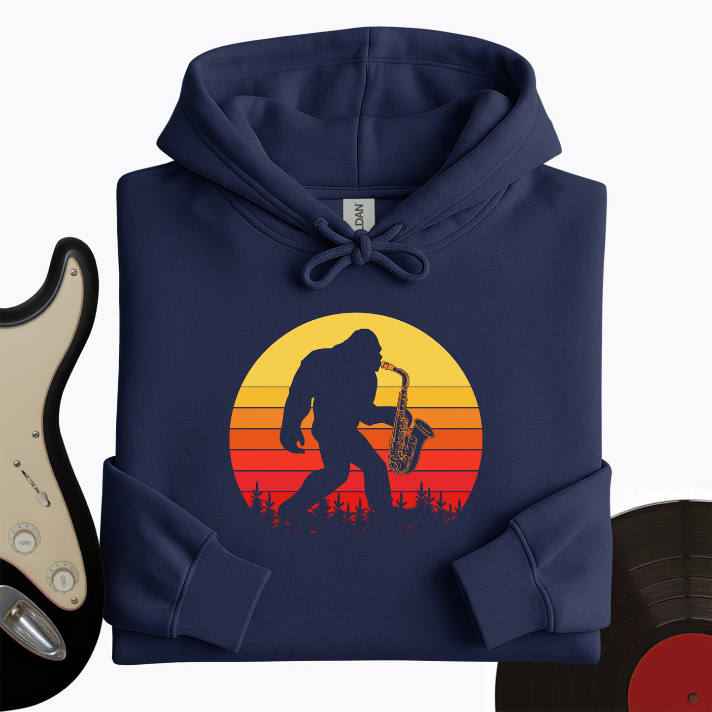 BigFoot Playing Sax Hoodie
