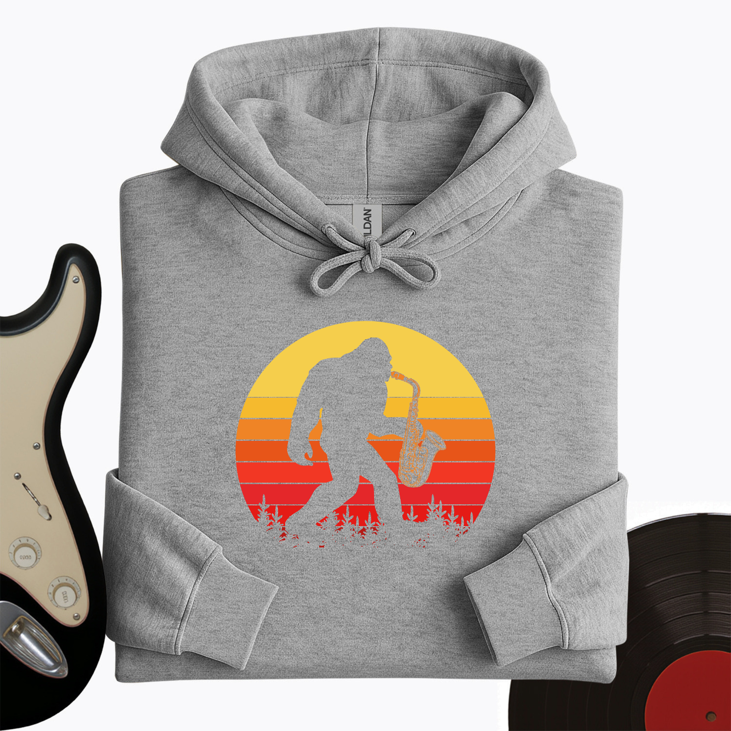 BigFoot Playing Sax Hoodie