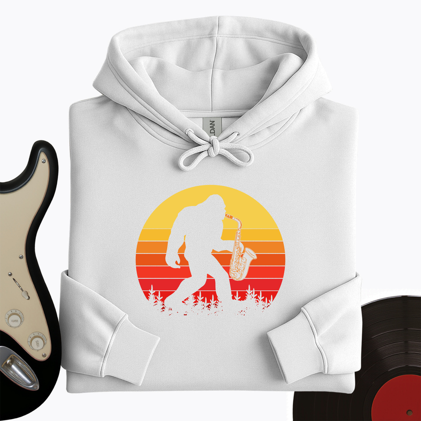 BigFoot Playing Sax Hoodie