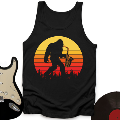 BigFoot Playing Sax Tank Top
