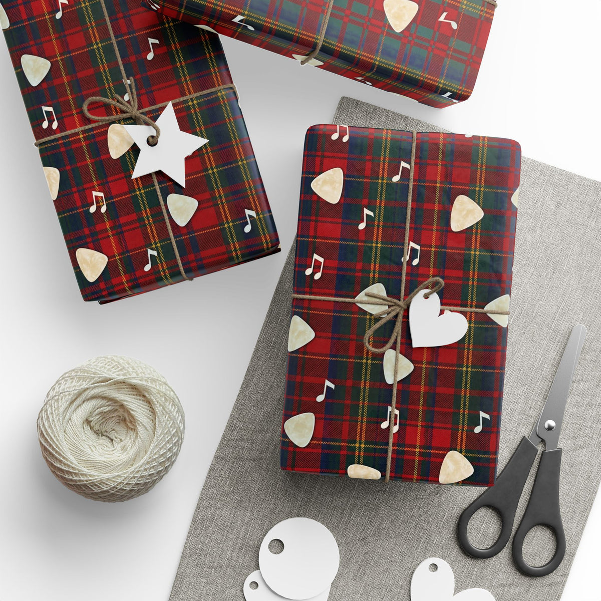 Rock and Roll Tartan Wrapping Paper