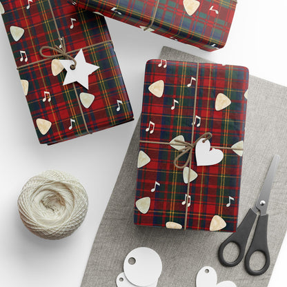 Rock and Roll Tartan Wrapping Paper