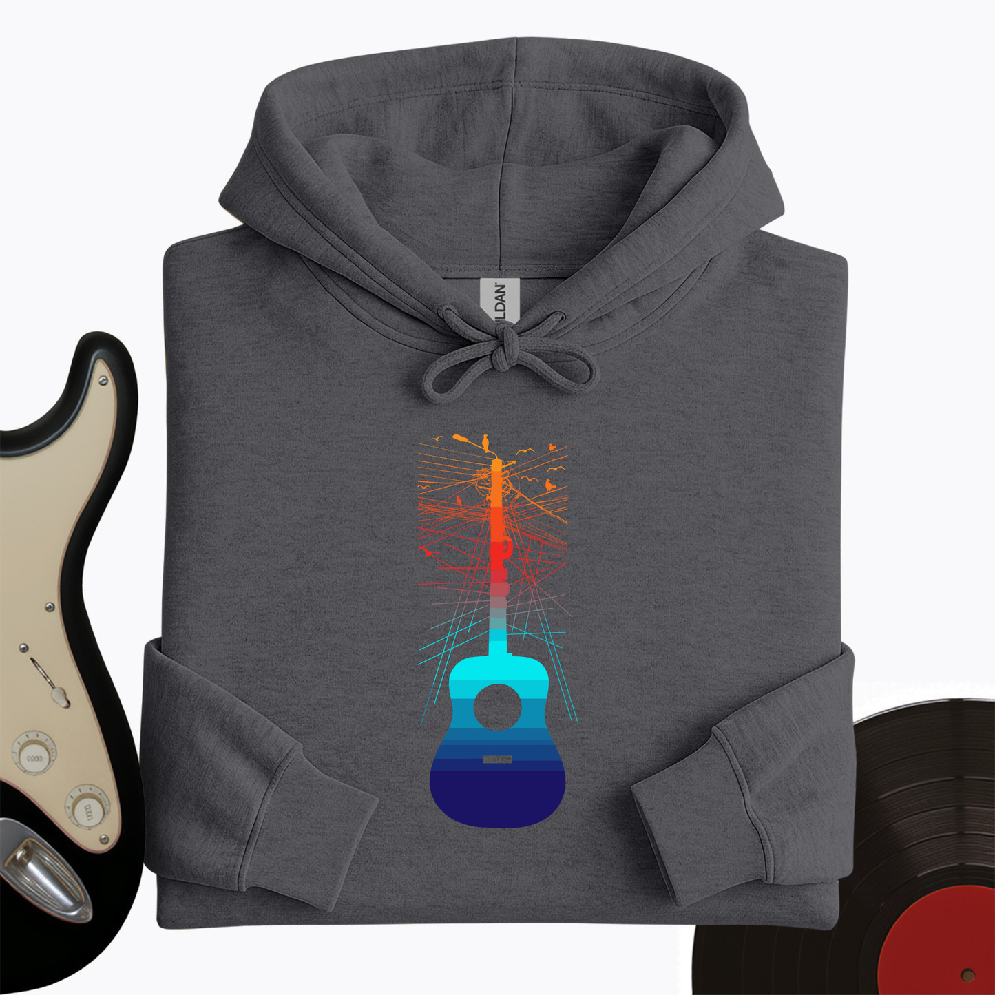 Birds On A Guitar Hoodie