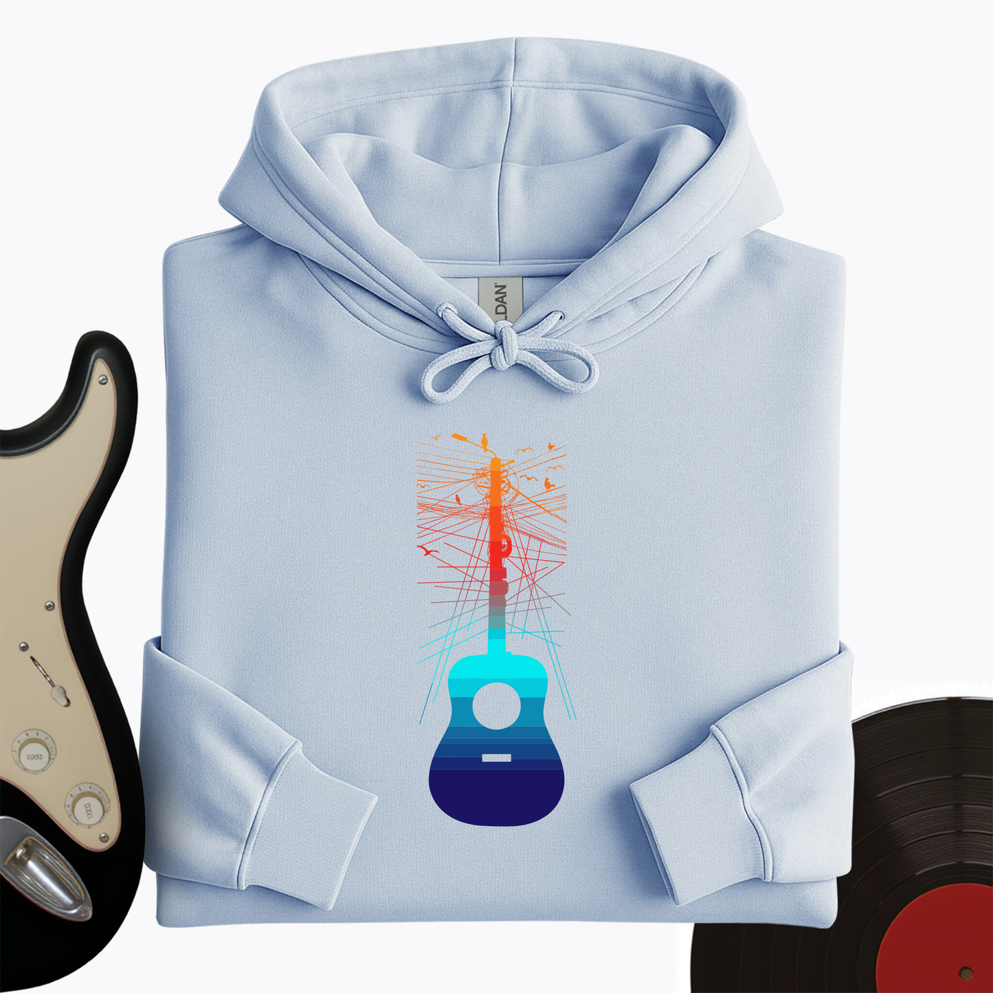 Birds On A Guitar Hoodie