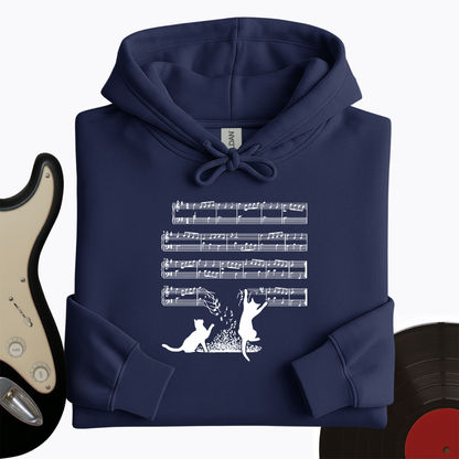 Cat Music Sheet Hoodie