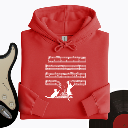 Cat Music Sheet Hoodie