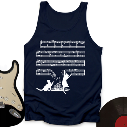 Cat Music Sheet Tank Top
