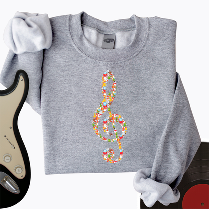 Christmas Treble Clef Crewneck
