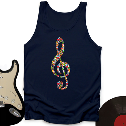 Christmas Treble Clef Tank Top