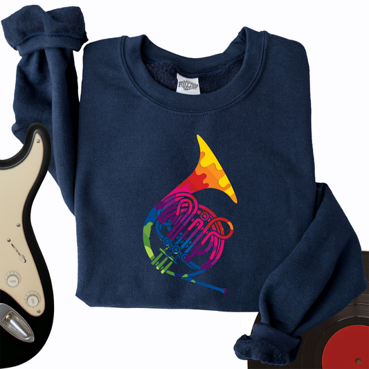 Colorful Horn Crewneck